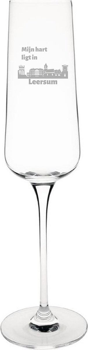 Gegraveerde Champagneglas 27cl Leersum