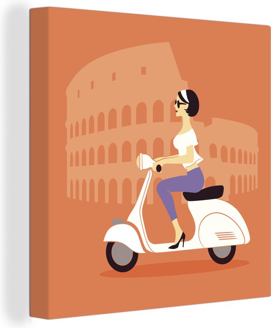 Impression sur toile isolée de scooter - Décoration murale