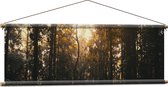 WallClassics - Affiche Textile - Crépuscule dans la Forêt - 120x40 cm Photo sur Textile