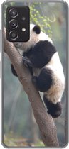 Geschikt voor Samsung Galaxy A53 5G hoesje - Panda - Dier - Boom - Siliconen Telefoonhoesje