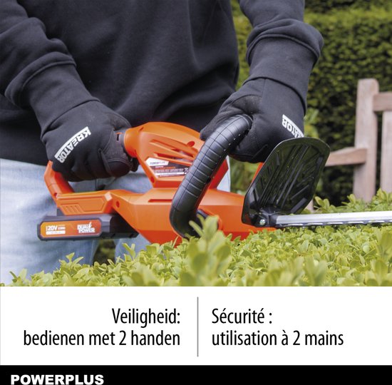 Powerplus Dual Power POWDPG7531 Accu heggenschaar - 20V - Snoeien en knippen - 580mm zwaardlengte - 18mm mesafstand - Excl. accu en lader - Haagschaar voor tuinonderhoud van Powerplus — afbeelding 3