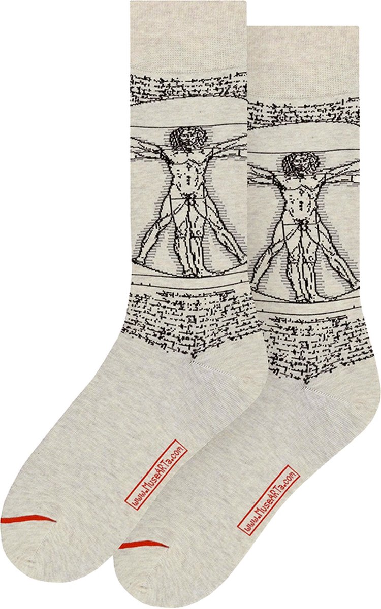 MuseARTa sokken the vitruvian man beige - 36-40