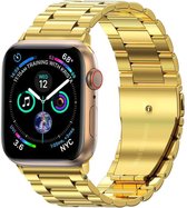 Horloge Bandje Geschikt Voor Apple Watch Bandje 42/44/45 mm Metaal Polsband - Bandje Geschikt Voor Apple Watch 1-8 / SE (42/44/45 mm) Bandje Metaal - Goud