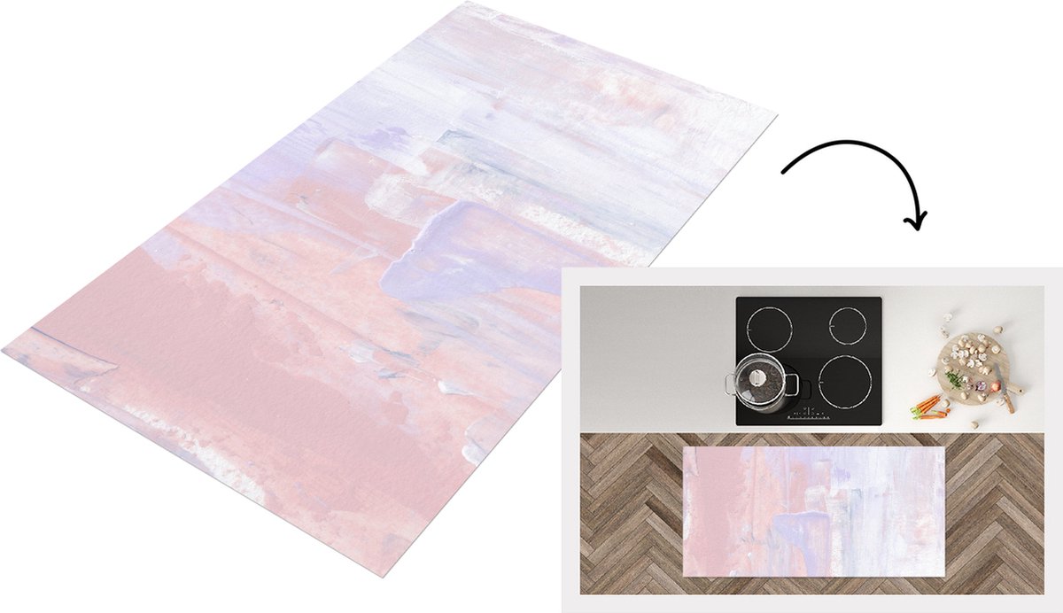 Keukenloper - Loper keuken - Verf - Pastel - Design - 120x60 cm - Keukenloper vinyl
