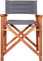 Chaise de réalisateur pliable Casaria Anthracite Eucalyptus FSC®