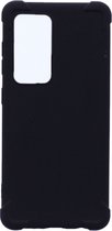 Shockproof Flexibele achterkant Silicone hoesje zwart Geschikt voor: Samsung Galaxy S22 Ultra