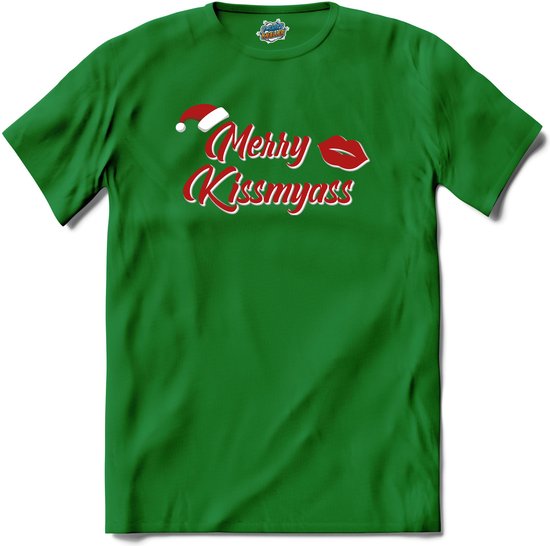 Merry kissmyass - T-Shirt - Heren - Kelly Groen