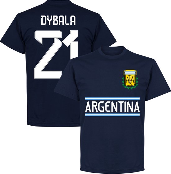 Argentinië Dybala 21 Team T-Shirt - Navy - S