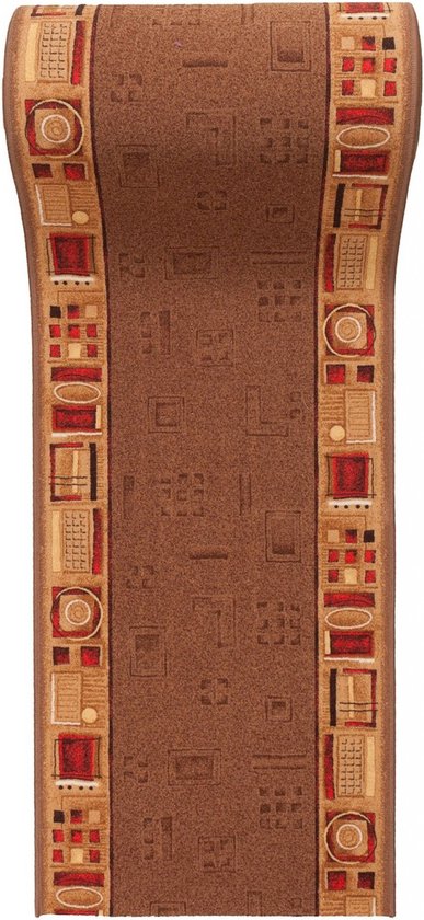 Tapiso Tapis en Caoutchouc Antidérapant Tapis en Caoutchouc Couloir Beige Taille de Tapis - 100x1450