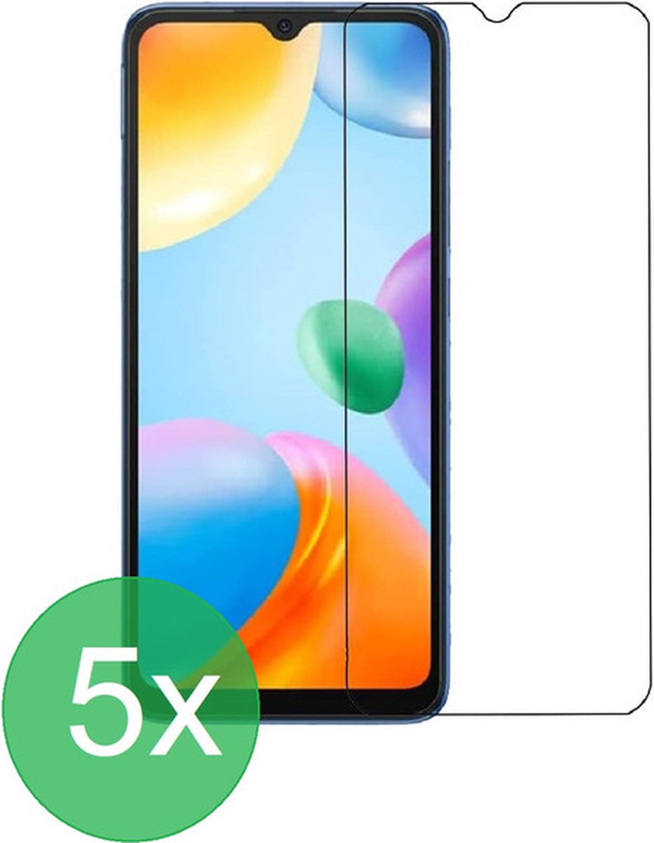 Screenprotector 5x Geschikt voor Xiaomi Redmi 10C & Poco C40 - screen protector - glas - bescherm - beschermglas - ZT Accessoires