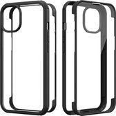 Valenta - Bumper Hoesje - iPhone 14 Plus - Full Cover - Tempered Glass - Zwart