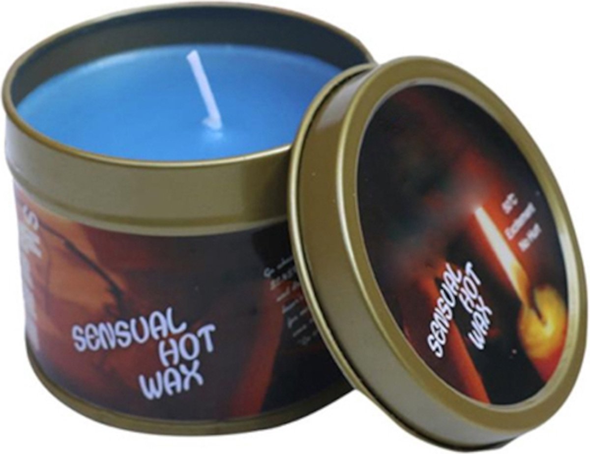 Goedkoopste Hot Wax Massagekaars In Blik - Blauw - Warme Massageolie - 100 Natuurlijke Oliën