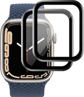 2x Geschikt voor Apple Watch SE 44mm 2022 Screenprotector - Beschermglas Folie Geschikt voor Apple Watch SE 44mm 2022