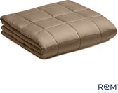 Verzwaringsdeken 6 kg Bamboe bruin - Luxe kwaliteit - 150 x 200 cm - BEST GETEST - Premium Weighted blanket / Verzwaarde deken - REM nights®