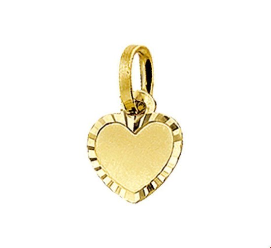 Trendjuwelier huiscollectie 4006125 Gouden graveerplaat hartvormig