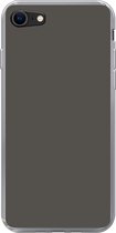 Geschikt voor iPhone 7 hoesje - Grijs - Kleuren - Effen - Siliconen Telefoonhoesje