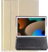 Hoesje Geschikt voor iPad 10.2 2021 Hoesje Toetsenbord Hoes - Hoes Geschikt voor iPad 9 Keyboard Case Book Cover - Goud