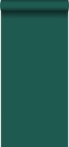 Origin Wallcoverings behang effen glanzend smaragd groen - 347216 - 53 cm x 10,05 m