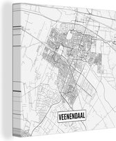 Tableau sur Toile City Map Veenendaal - 90x90 cm - Décoration murale - Carte
