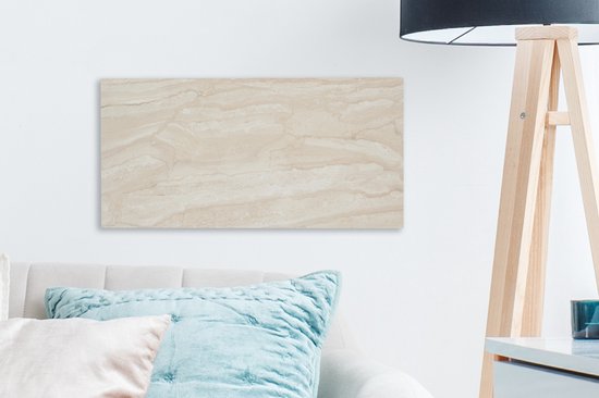 Toile Peinture Marbre - Citron Vert - Sable - Texture - 40x20 cm - Décoration murale