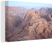 Canvas Schilderij Uitzicht op Egyptische Sinaï-gebergte - 30x20 cm - Wanddecoratie