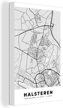 Peinture sur toile Halsteren - Plan d'étage - Carte - Plan de la ville - 80x120 cm - Décoration murale