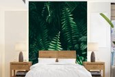 Behang kinderkamer - Fotobehang Bladeren - Jungle - Natuur - Tropisch - Planten - Breedte 160 cm x hoogte 220 cm - Kinderbehang