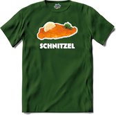 Schnitzel -  grappig verjaardag kleding cadeau - eten teksten - T-Shirt - Heren - Bottle Groen - Maat 4XL