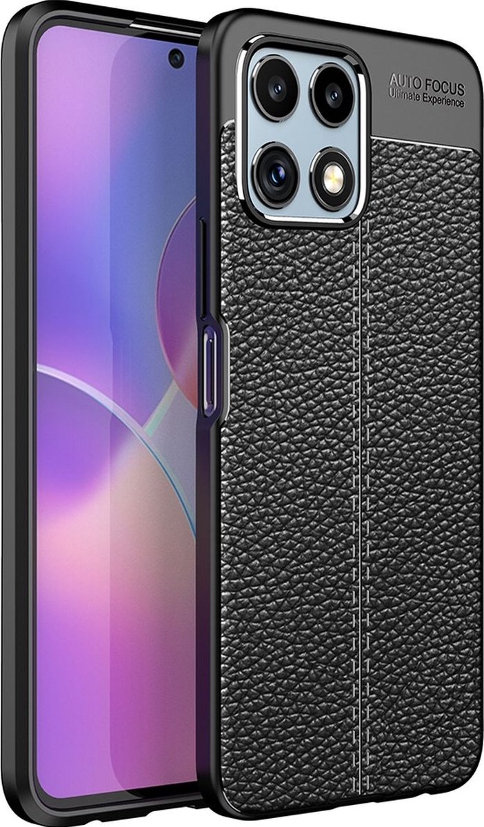 Mobigear Hoesje geschikt voor HONOR X8 Telefoonhoesje Flexibel TPU | Mobigear Luxury Backcover | X8 Case | Back Cover - Zwart