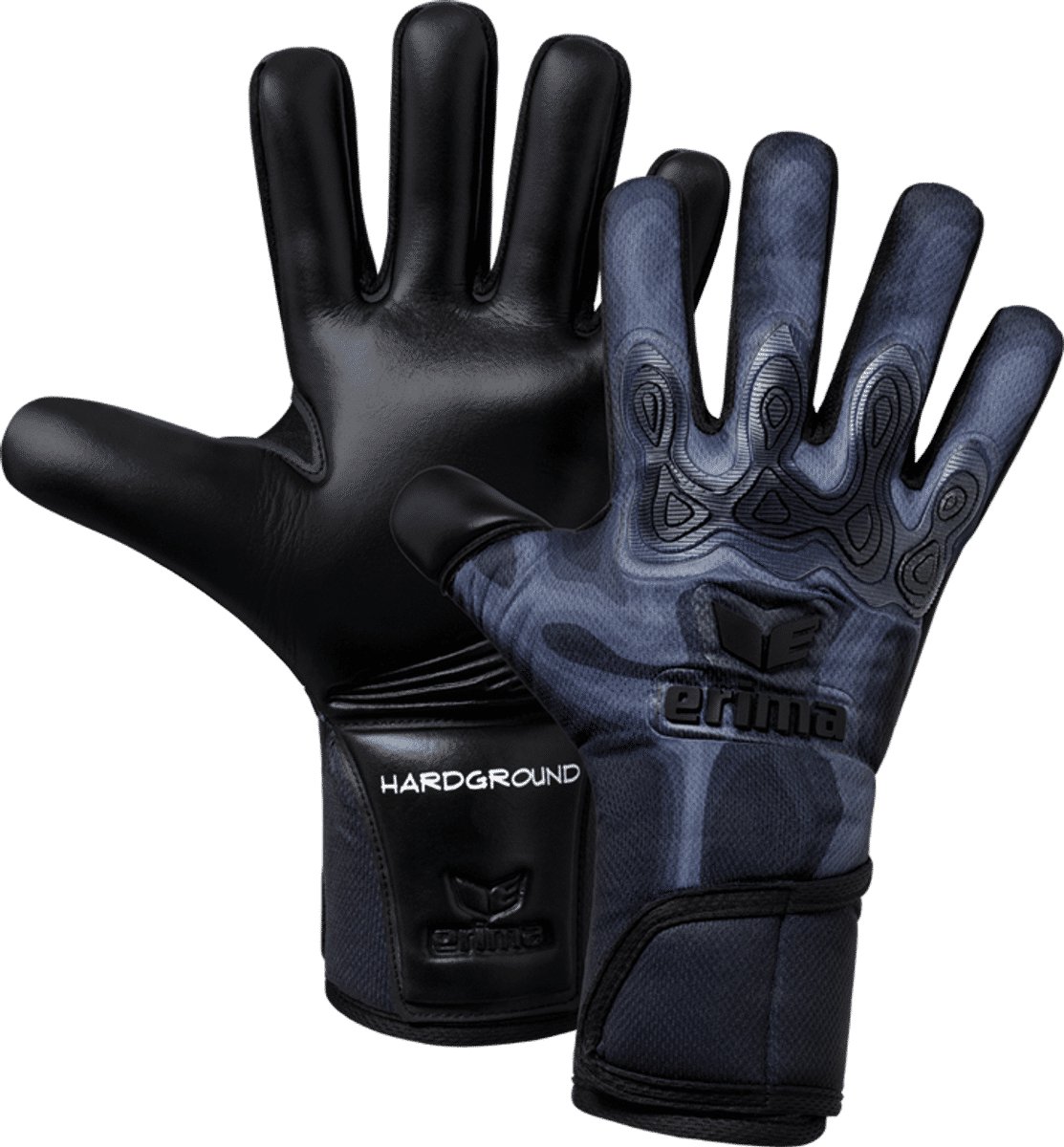 Erima Flex-Ray Pro Hardground Keepershandschoenen Heren - Zwart / Grijs | Maat: 9,5