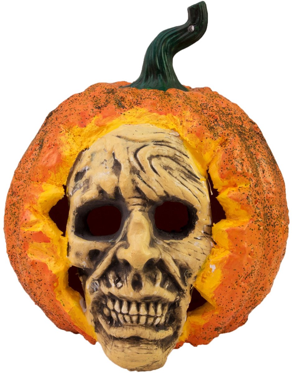 Europalms - Halloween - Decoratie - Versiering - Accesoires - pompoen doodshoofd 26cm