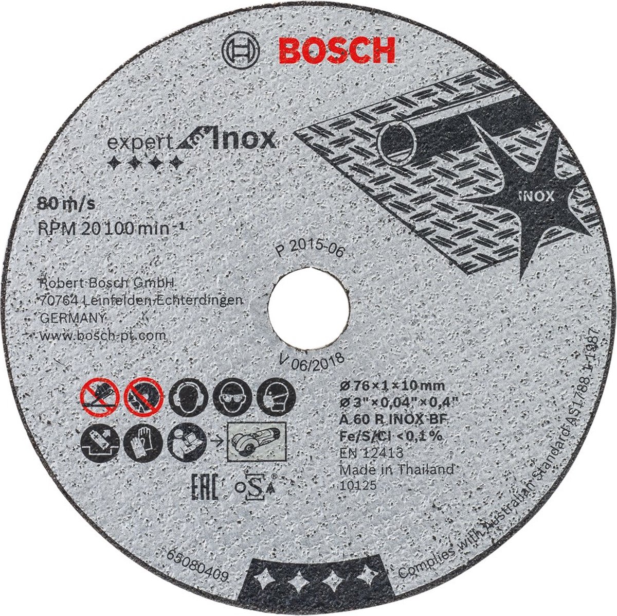 5 slijpschijf gws 10,8 76 x 1 x 10mm Exp - Bosch