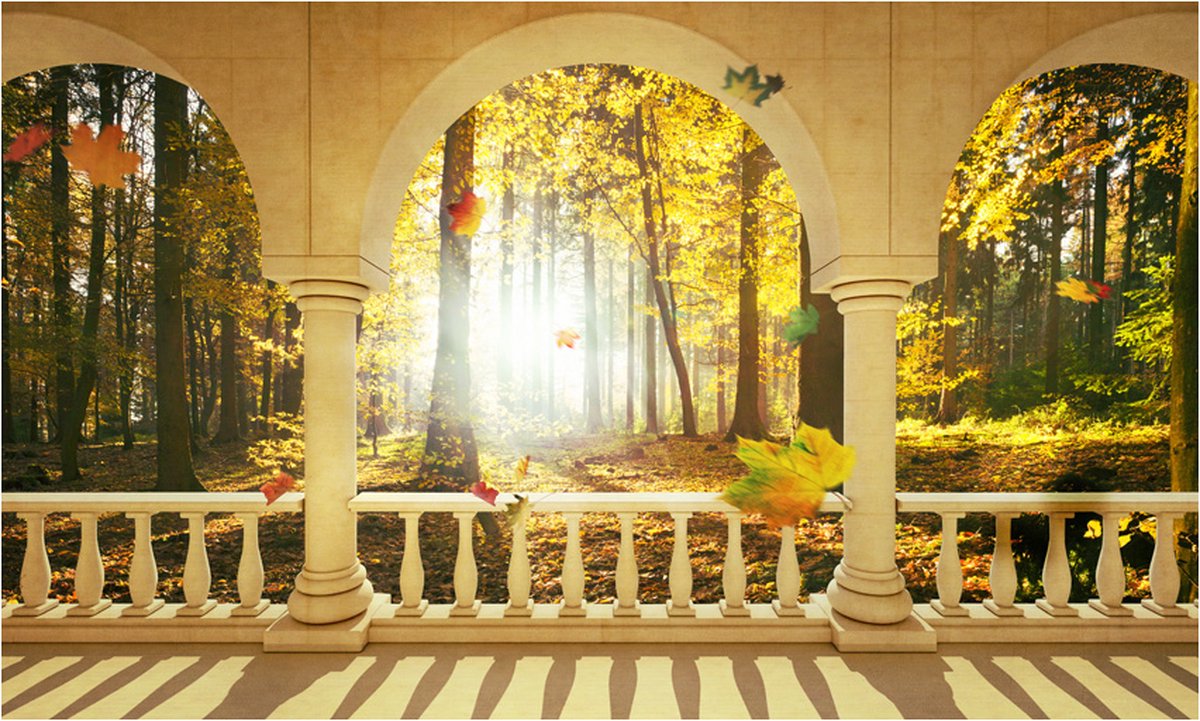 Fotobehang - Dream about autumnal forest.