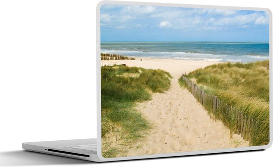 Autocollant pour ordinateur portable - 15,6 pouces - Plage - Mer - Dune - België - 36x27,5 cm - Autocollants pour ordinateur portable - Peau pour ordinateur portable - Couverture