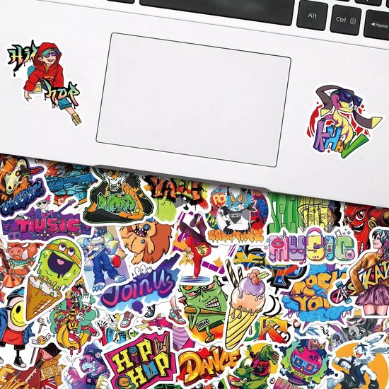 Graffiti Stickers 50 Stuks | Skateboard Stickers | Stoere Stickers | Dance | Music | Dieren | Laptop Stickers | Decoratie | Stickers Kinderen | Stickers Volwassenen | Plakstickers | Stickers Bullet Journal | Planner Stickers - Merkloos