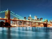 Fotobehang - Sparkling Brooklyn Bridge.