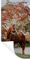 Muurstickers - Sticker Folie - Paard - Boom - Halster - 40x80 cm - Plakfolie - Muurstickers Kinderkamer - Zelfklevend Behang - Zelfklevend behangpapier - Stickerfolie
