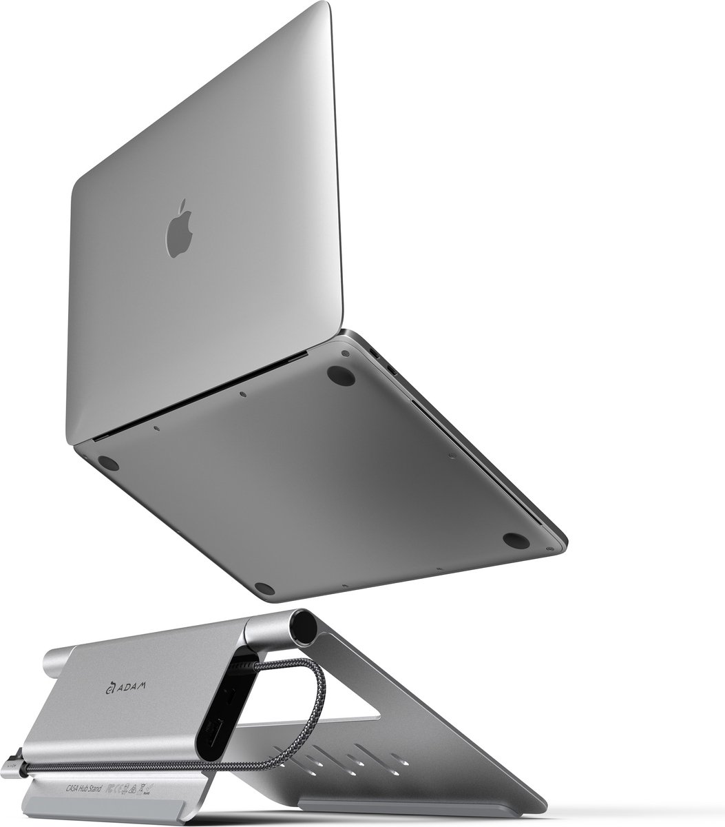 Laptop Standaard - 4K HDMI USB-C Stand Hub / Laptop Docking Station – CASA Hub Stand 5in1 Multiport Stand Hub voor Mac, iPad & Laptop Series- USB-A 3.1 Gen1 x3, USB-C PD, HDMI Laptopstandaarden