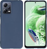 iMoshion Hoesje Geschikt voor Xiaomi Redmi Note 12 / Poco X5 5G Hoesje Siliconen - iMoshion Color Backcover - Donkerblauw