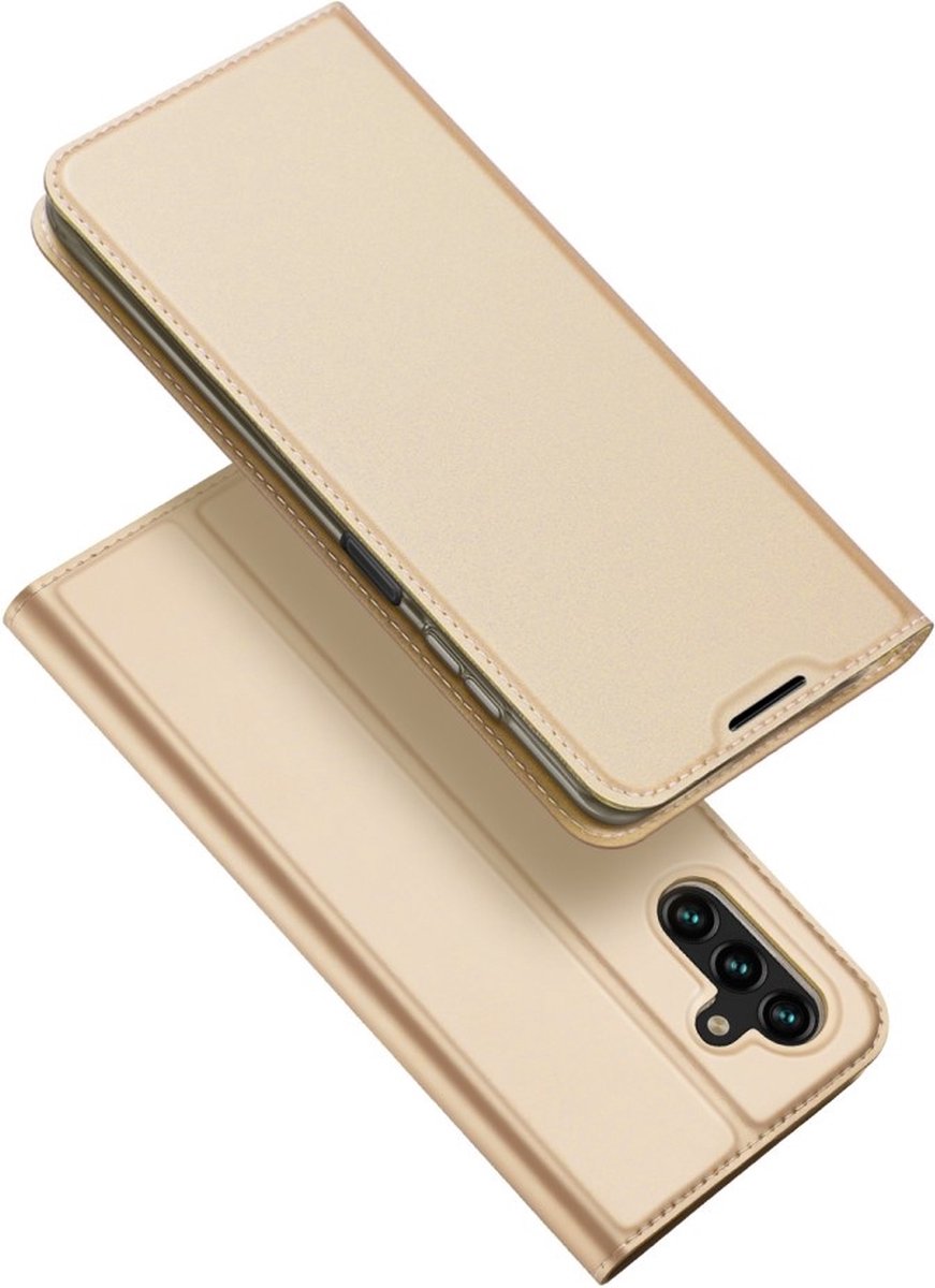 Dux Ducis - Geschikt voor Samsung Galaxy A04s - Slim bookcase hoesje - Goud