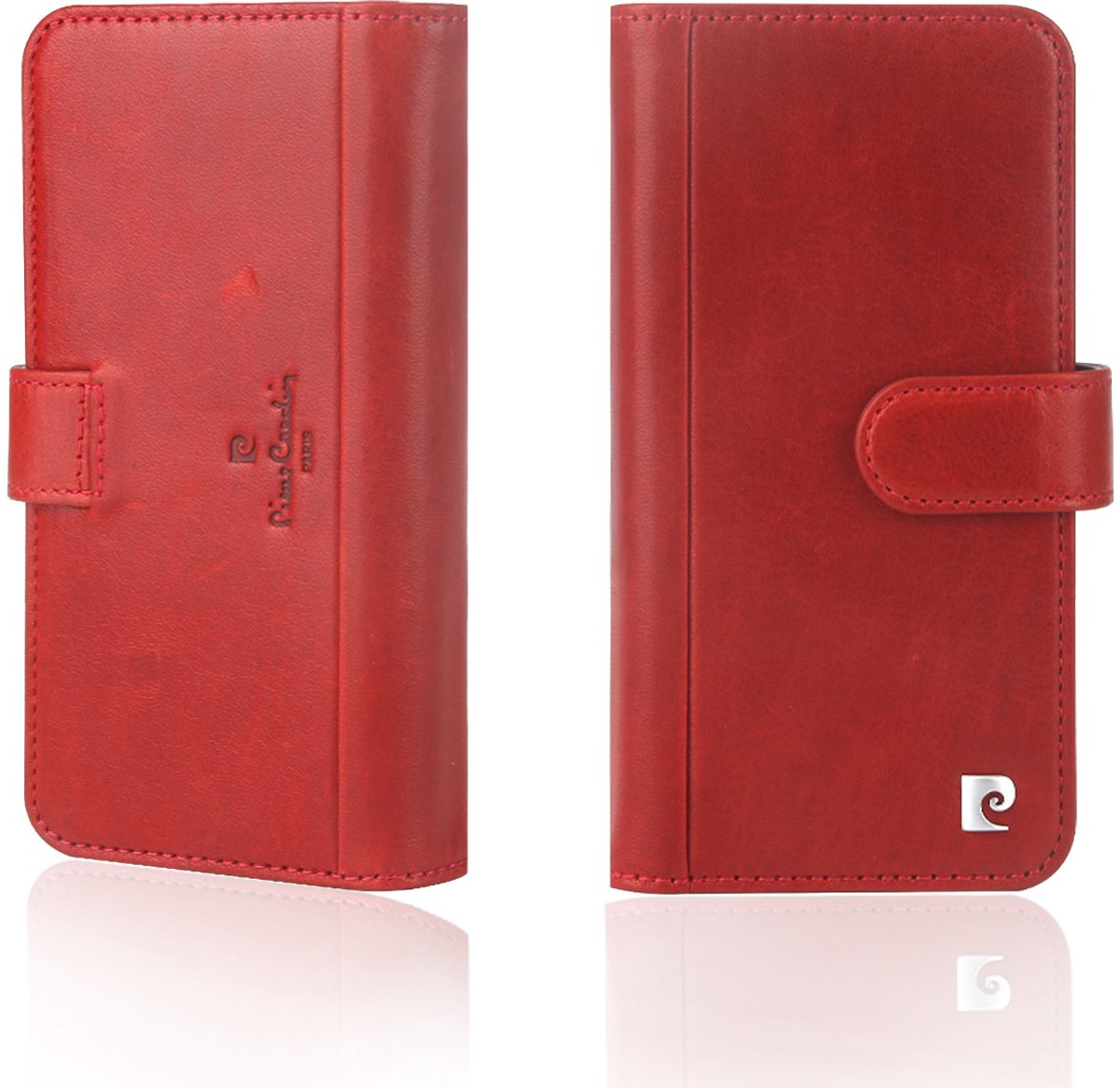 iPhone Xs/X hoesje - Pierre Cardin - Rood - Leer