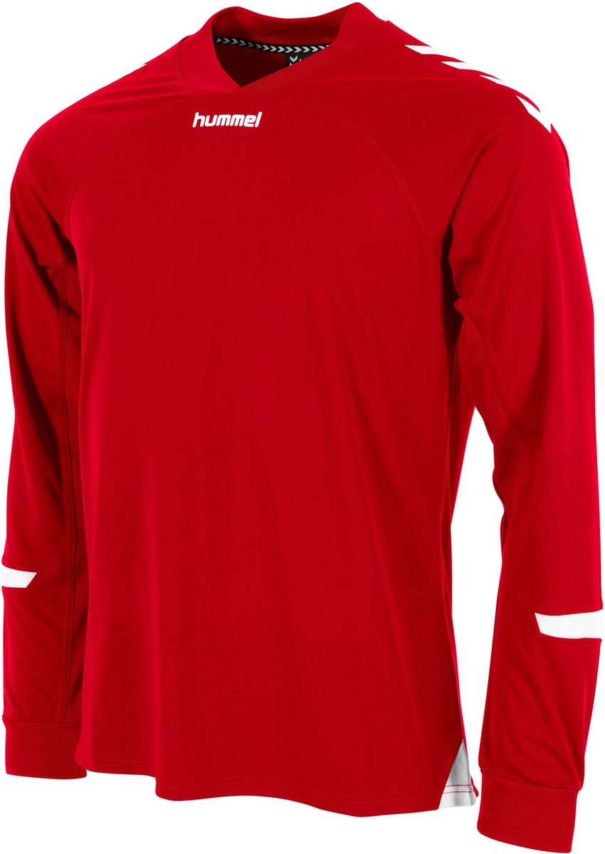 Hummel Fyn Voetbalshirt Lange Mouw Kinderen - Rood / Wit | Maat: 116