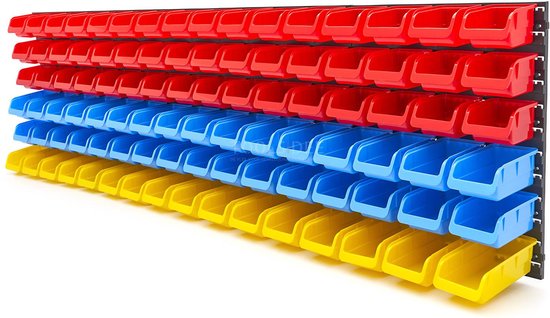 Gereedschapswand 1560×780mm met 47 bakjes