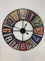 Wandklok RETRO INDUSTRIEEL DESIGN MULTI COLOR