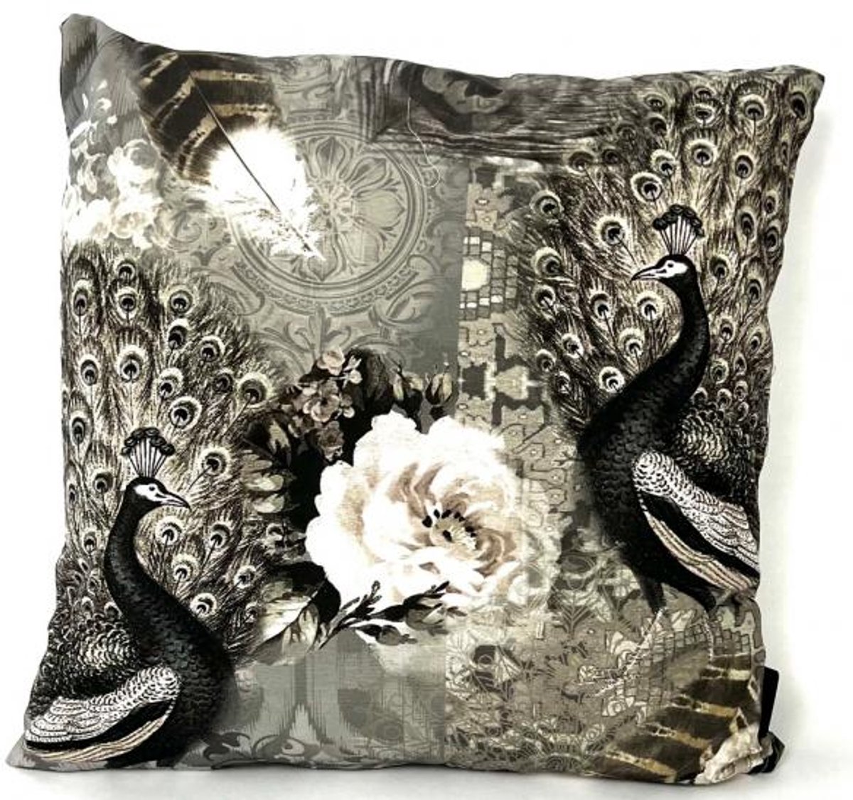 Madison sierkussen 45x45 cm Peacock Taupe