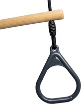 Bol.com BOOST2 trapeze met Kunststof Ringen antraciet met zwart-touw voor schommel aanbieding