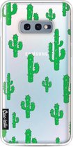 Casetastic Samsung Galaxy S10e Hoesje - Softcover Hoesje met Design - American Cactus Green Print