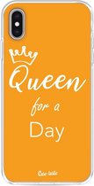 Casetastic Apple iPhone XS Max Hoesje - Softcover Hoesje met Design - Queen for a day Print