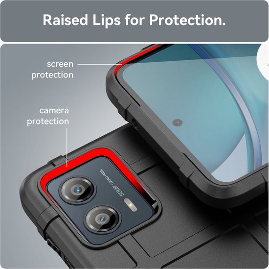 Coque Motorola Moto G53 - Coque en Shield TPU robuste - Blauw - Coque pour téléphone portable - Coque compatible avec : Motorola Moto G53