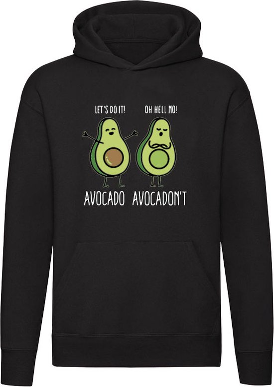 Avocado avocadon't Hoodie - groente - eten - gezond - wel - niet - grappig - unisex - trui - sweater - capuchon